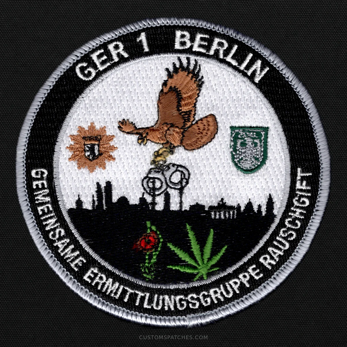 GER 1 BERLIN GEMEINSAME ERMITTLUNGSGRUPPE RAUSCHGIFT – Section 600 - Joint Narcotics Investigation Group 1 Berlin – Germany – Patch