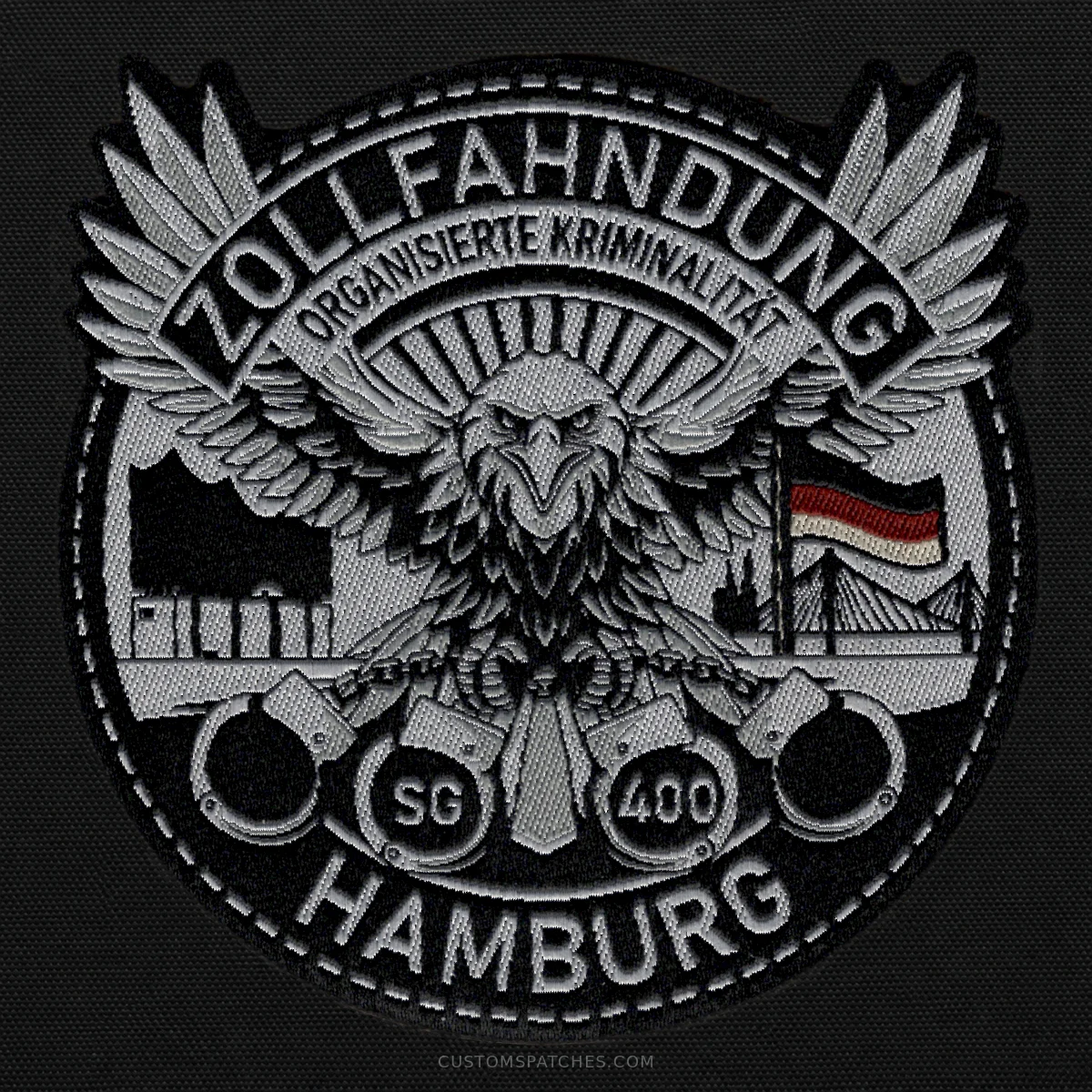 ZOLLFAHNDUNG HAMBURG ORGANISIERTE KRIMINALITÄT SG 400 – Section 400 - Organized Crime – Germany – Patch