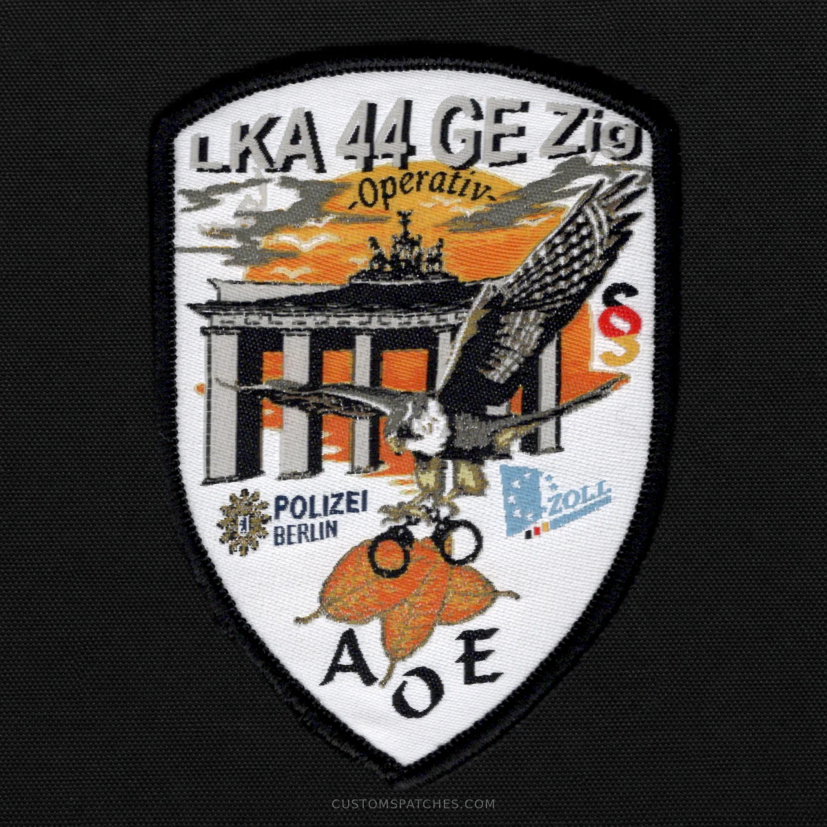 LKA 44 GE Zig -Operativ- AOE POLIZEI BERLIN ZOLL – Section 500 – Joint Cigarette Investigation Group (GEZig) – Germany – Patch