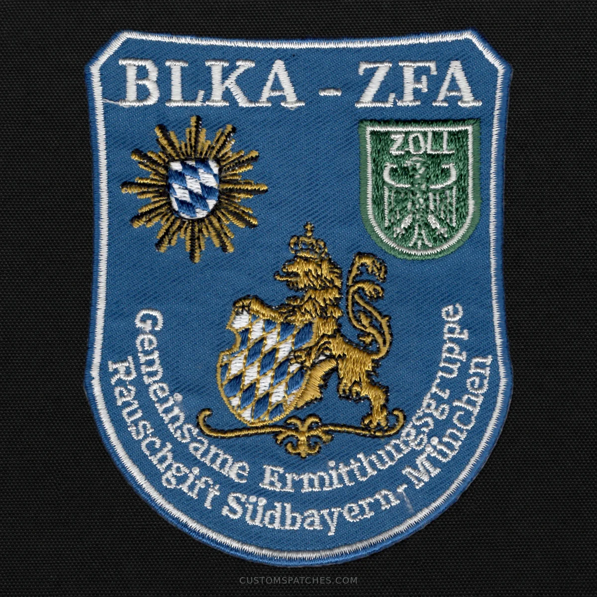 BLKA - ZFA Gemeinsame Ermittlungsgruppe Rauschgift Südbayern – Section 500 - Joint Narcotics Investigation Group Southern Bavaria – Germany – Patch