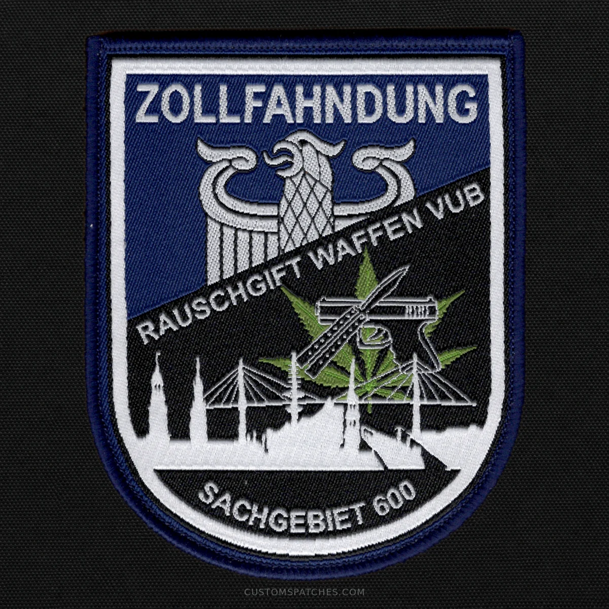 ZOLLFAHNDUNG RAUSCHGIFT WAFFEN VUB SACHGEBIET 600 – Section 600 – Narcotics, Weapons, Prohibitions and Restrictions – Germany – Patch