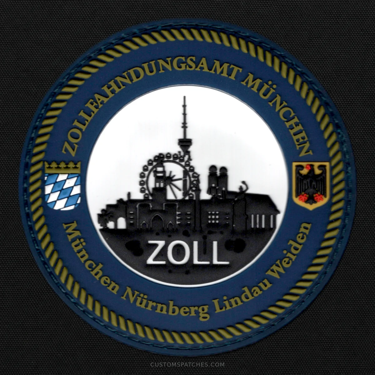 ZOLLFAHNDUNGSAMT MÜNCHEN München Lindau Nürnberg Weiden – Customs Investigation Office Munich – Germany – Patch