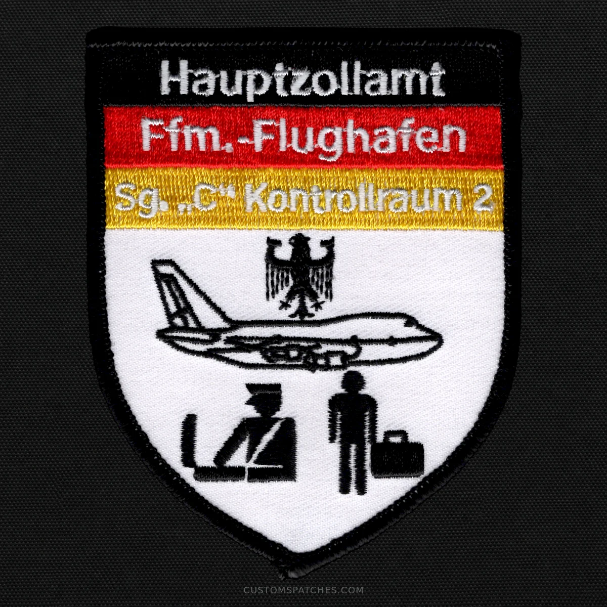 Hauptzollamt Ffm.-Flughafen Sg. "C" Kontrollraum 2 – Control Zone 2 – Germany – Patch