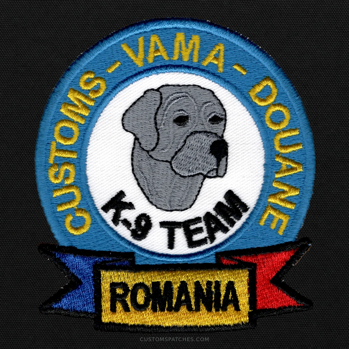 CUSTOMS VAMA DOUANE K9 TEAM  ROMANIA – Customs Canine Units – Romania – Patch