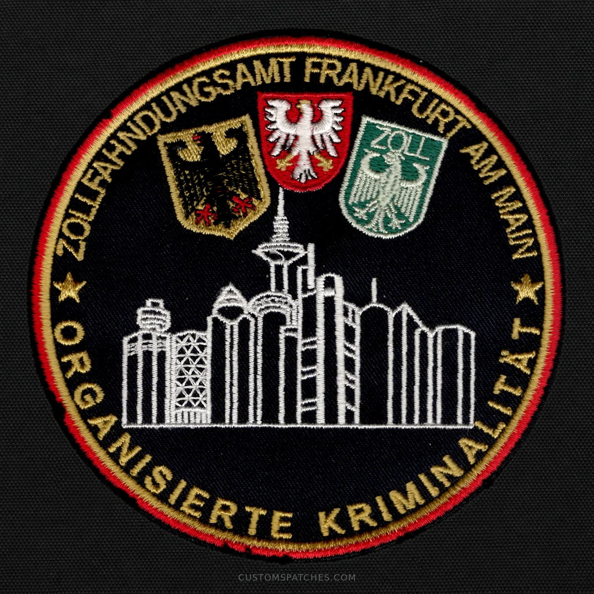 ZOLLFAHNDUNGSAMT FRANKFURT AM MAIN ORGANISIERTE KRIMINALITÄT – Section 400 - Organized Crime – Germany – Patch