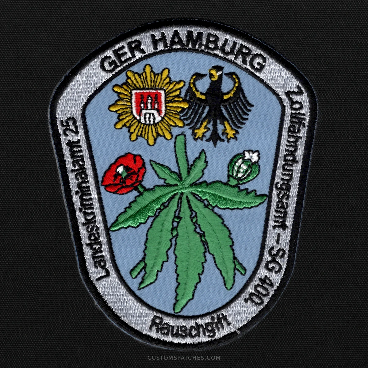 GER HAMBURG Landeskriminalamt 25 Zollfahndungsamt -SG 400. Rauschgift – Section 500 - Joint Narcotics Investigation Group Hamburg – Germany – Patch