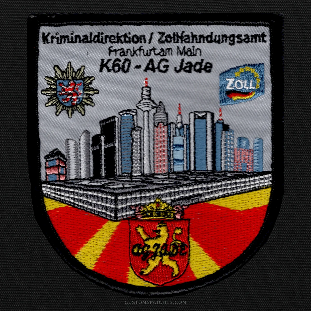 Kriminaldirektion / Zollfahndungsamt Frankfurt am Main K60 - AG Jade – Customs Investigation Office Frankfurt am Main – Germany – Patch