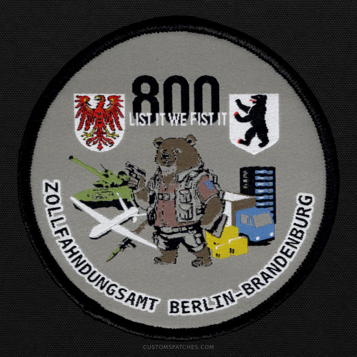 800 LIST IT WE FIST IT ZOLLFAHNDUNGSAMT BERLIN-BRANDENBURG – Section 800 – Foreign Trade and Payments Law – Germany – Patch