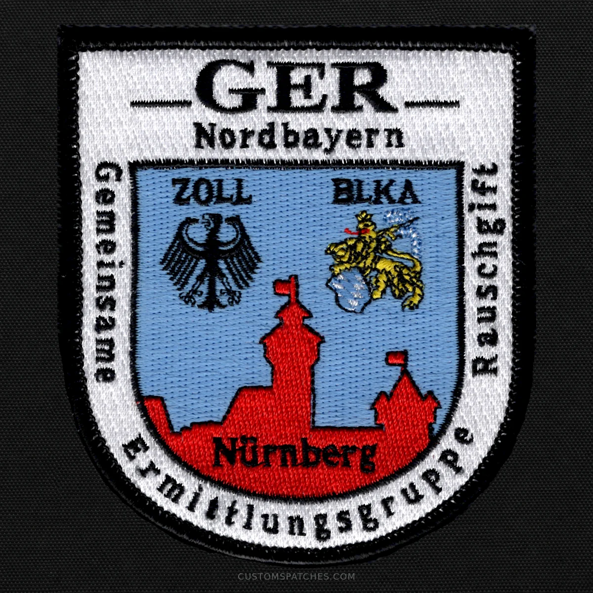 GER Nordbayern Gemeinsame Ermittlungsgruppe Rauschgift Nürnberg – Section 500 - Joint Narcotics Investigation Group Northern Bavaria – Germany – Patch
