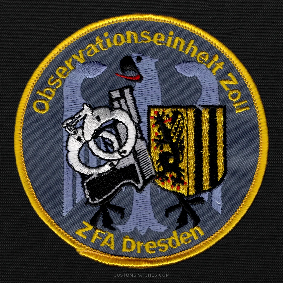 Observationseinheit Zoll ZFA Dresden – Section 200 - Customs Surveillance Unit Dresden – Germany – Patch