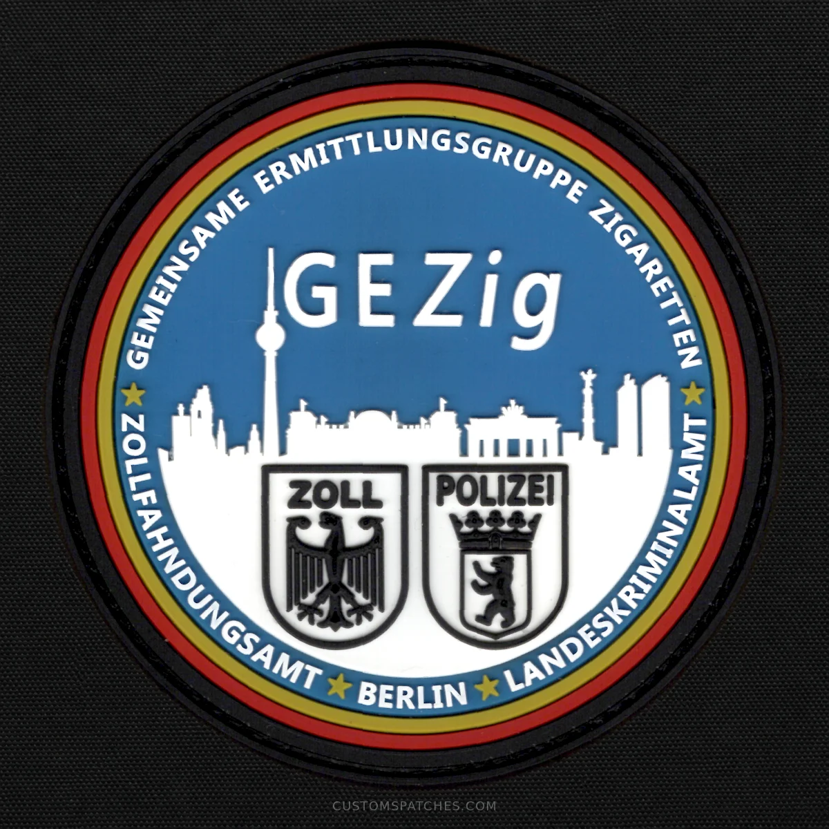 GEMEINSAME ERMITTLUNGSGRUPPE ZIGARETTEN ZOLLFAHNDUNGSAMT BERLIN LANDESKRIMINALAMT GE Zig ZOLL POLIZEI 1999 – Section 500 – Joint Cigarette Investigation Group Berlin – Germany – Patch