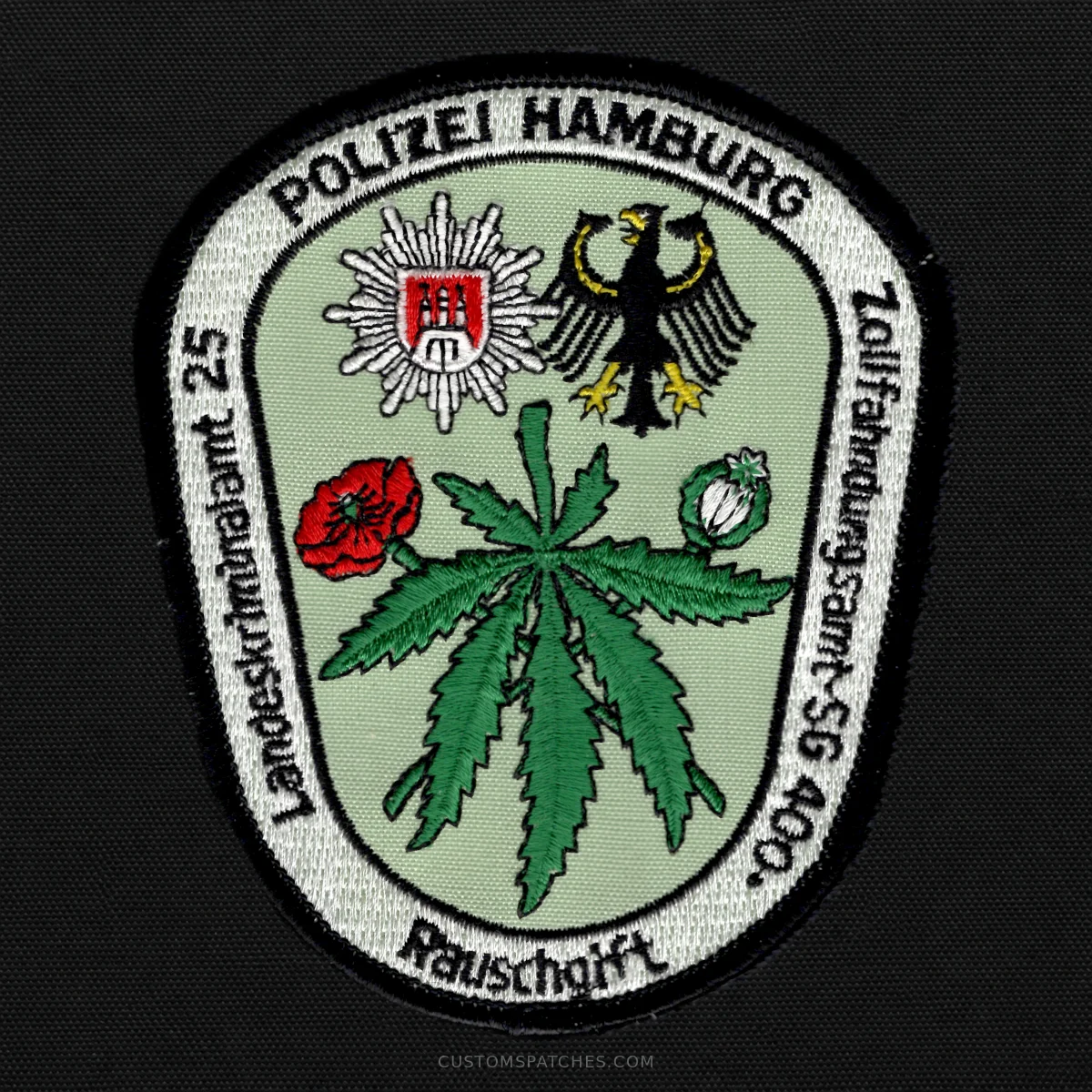 POLIZEI HAMBURG Landeskriminalamt 25 Zollfahndungsamt -SG 400- Rauschgift – Section 500 - Joint Narcotics Investigation Group Hamburg – Germany – Patch