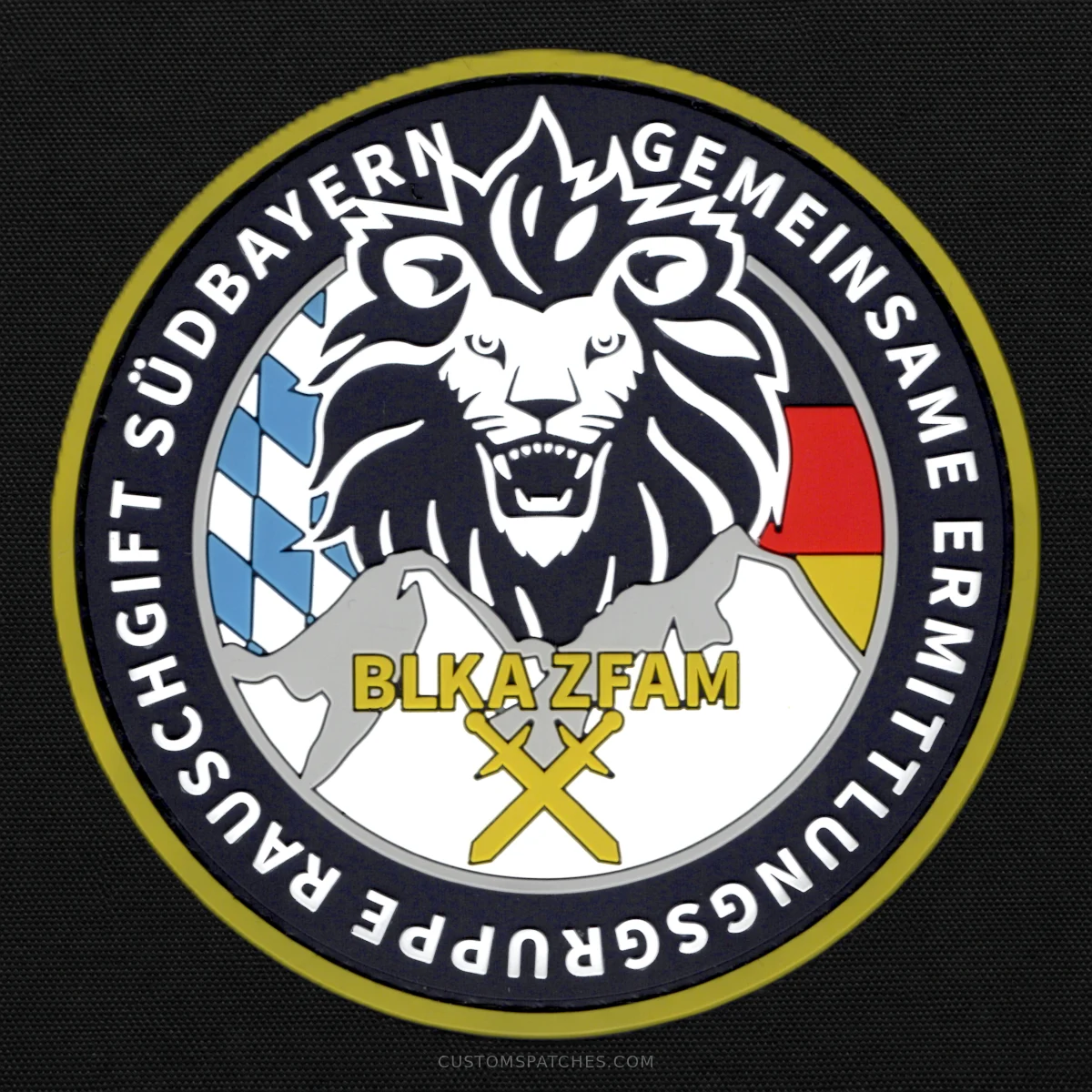GEMEINSAME ERMITTLUNGSGRUPPE RAUSCHGIFT SÜDBAYERN BLKA ZFAM – Section 500 - Joint Narcotics Investigation Group Southern Bavaria – Germany – Patch