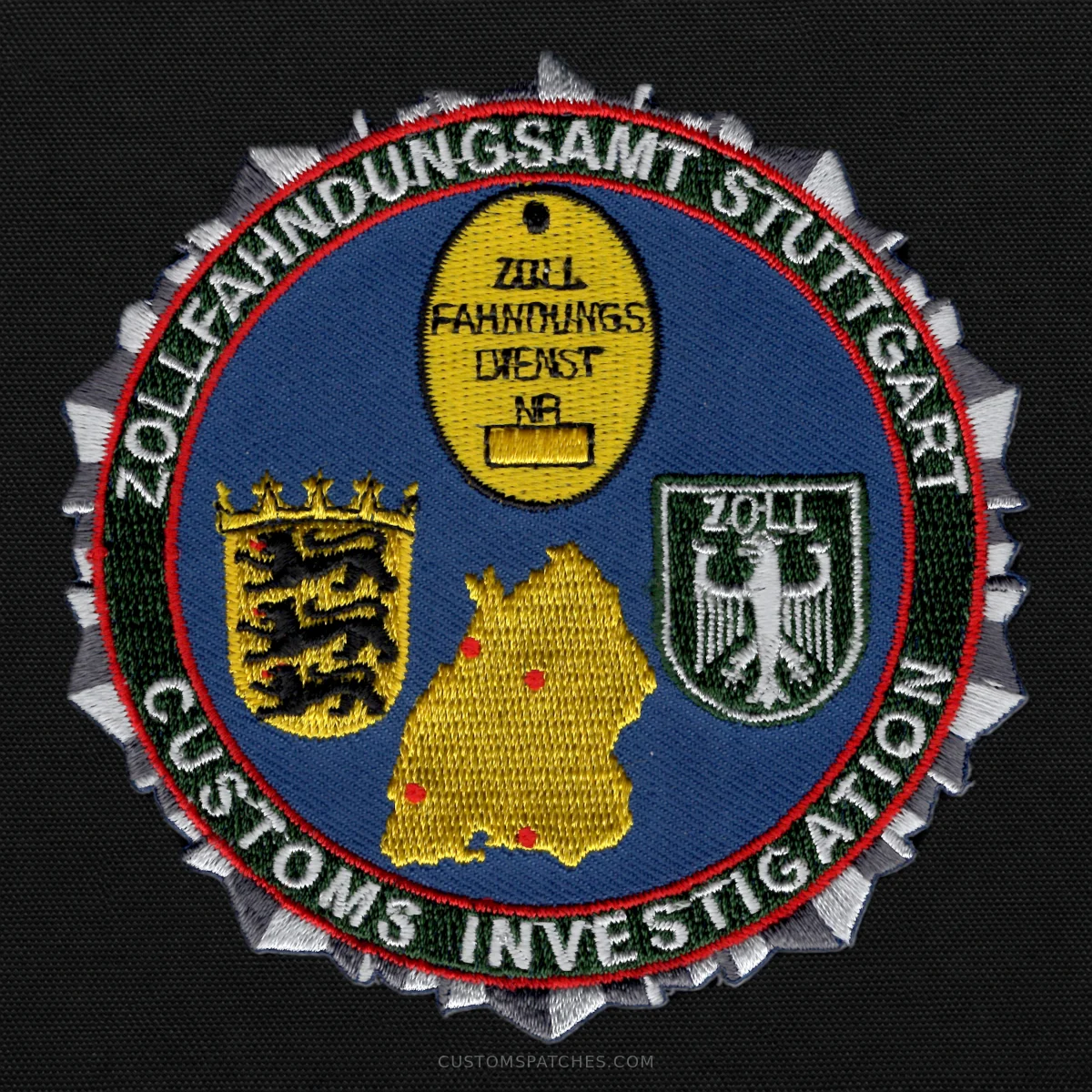 ZOLLFAHNDUNGSAMT STUTTGART CUSTOMS INVESTIGATIONS – Customs Investigation Office Stuttgart – Germany – Patch