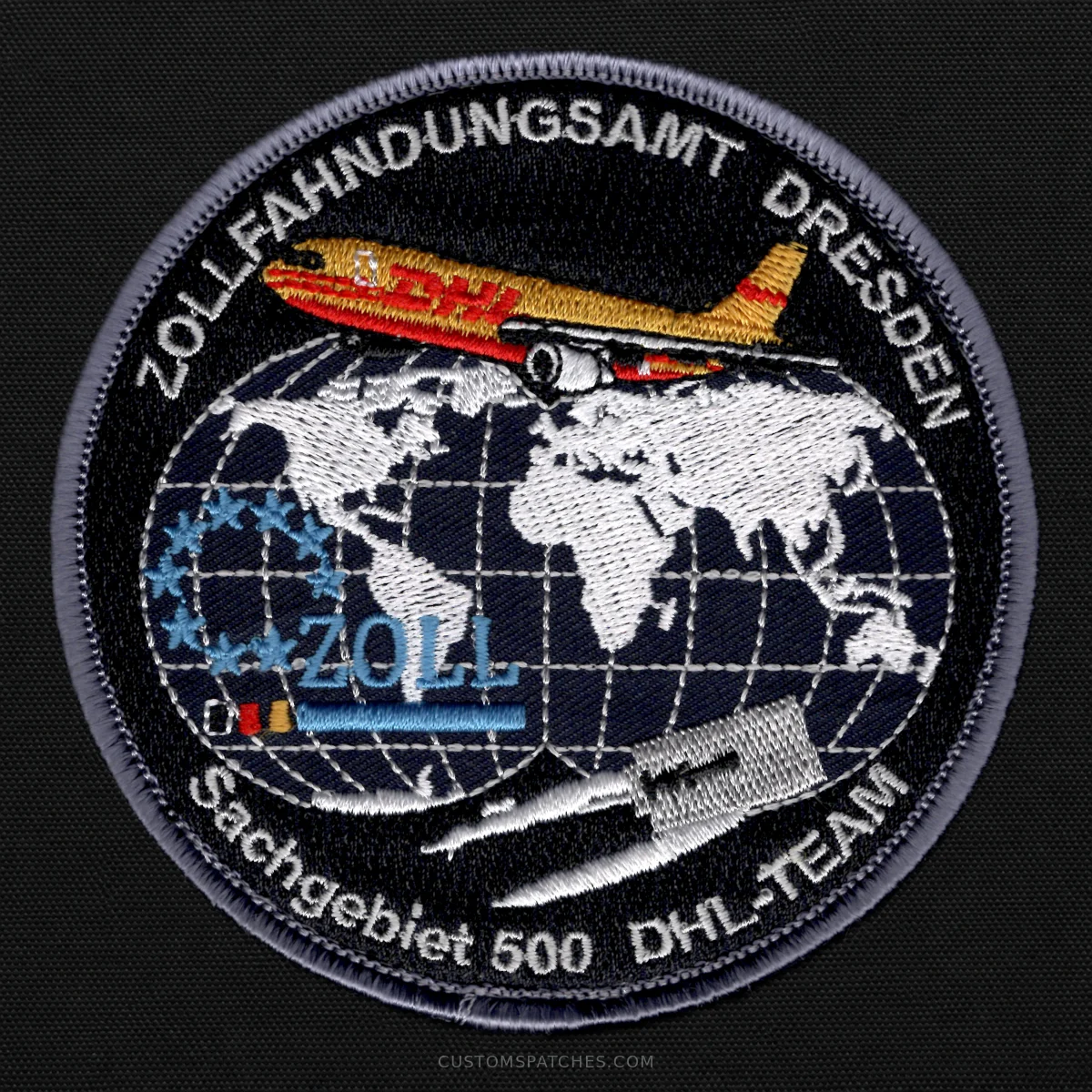 ZOLLFAHNDUNGSAMT DRESDEN Sachgebiet 500 DHL-TEAM – Section 500 – Narcotics DHL Team – Germany – Patch