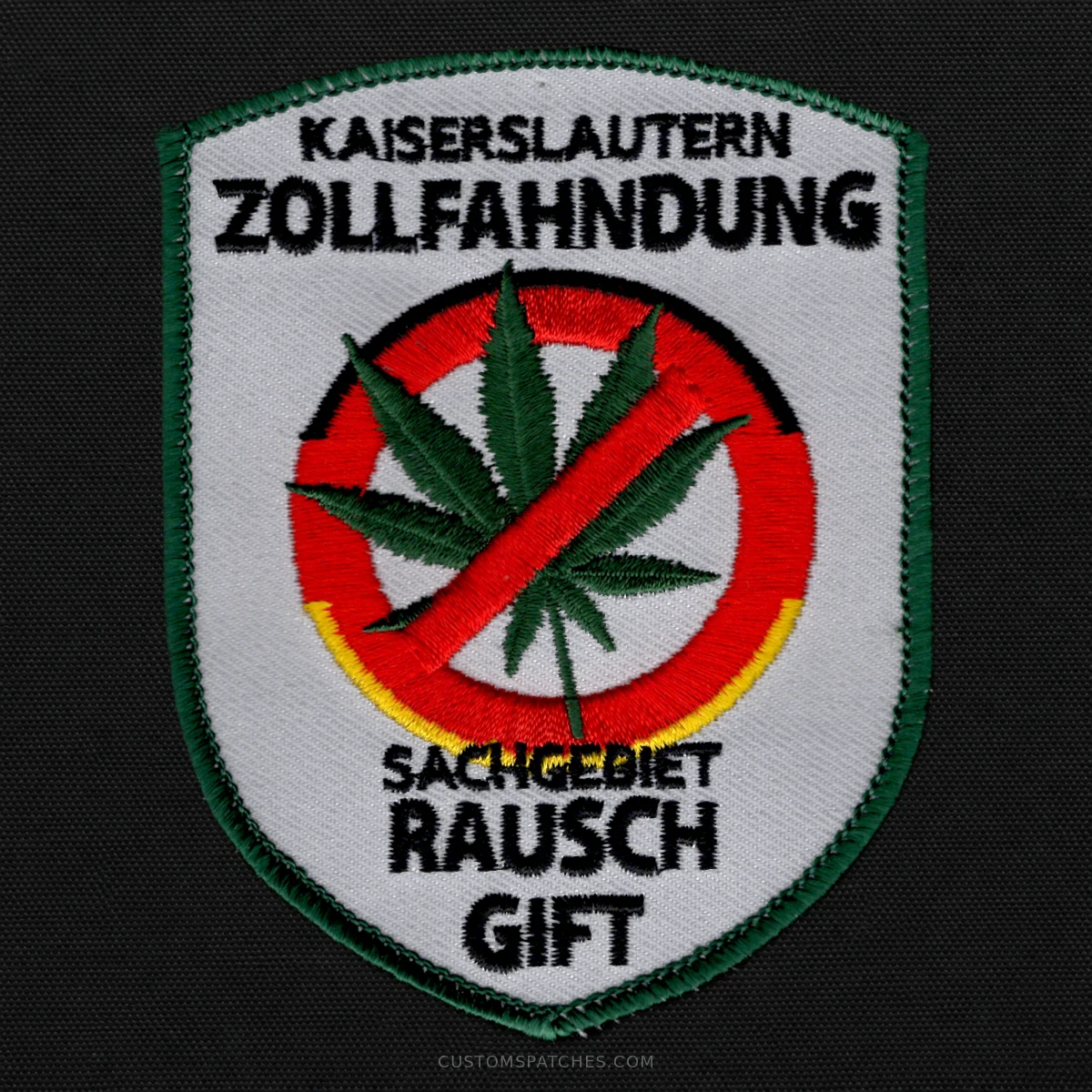 KAISERSLAUTERN ZOLLFAHNDUNG SACHGEBIET RAUSCHGIFT – Section 600 – Narcotics Investigations Kaiserslautern – Germany – Patch