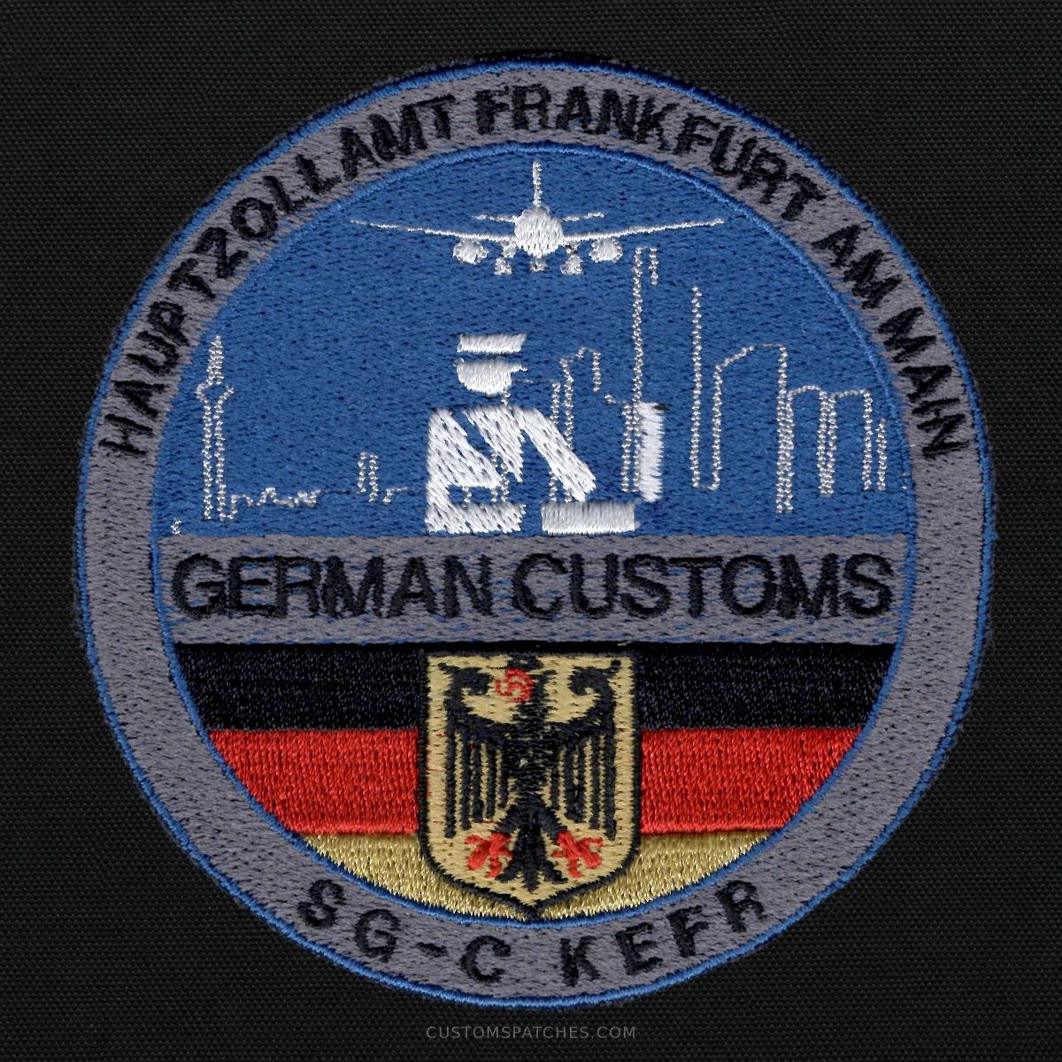 HAUPTZOLLAMT FRANKFURT AM MAIN SG-C KEFR GERMAN CUSTOMS – Passenger Traffic Control Unit Frankfurt am Main – Germany – Patch