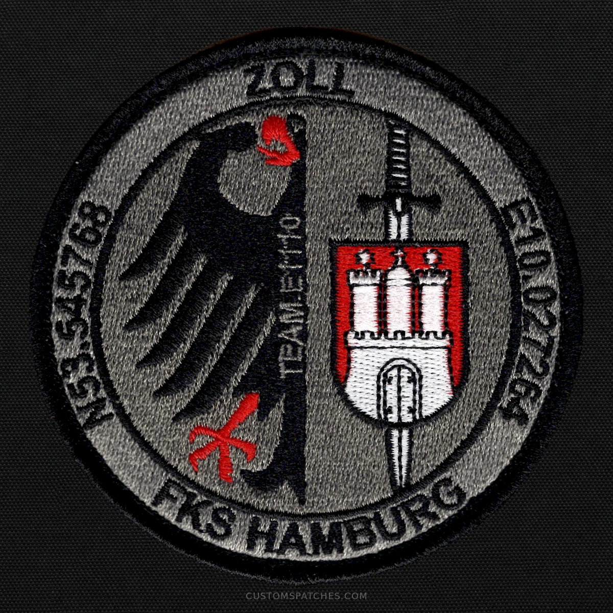 ZOLL FKS HAMBURG N53.545768 E10.027264 TEAM E1110 – Financial Control of Undeclared Employment Munich – Germany – Patch