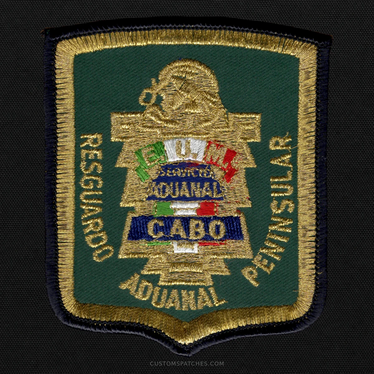 RESGUARDO ADUANAL PENINSULAR E.U.M. SERVICIO ADUANAL CABO – Yucatán Peninsula Customs Guard – Mexico – Patch
