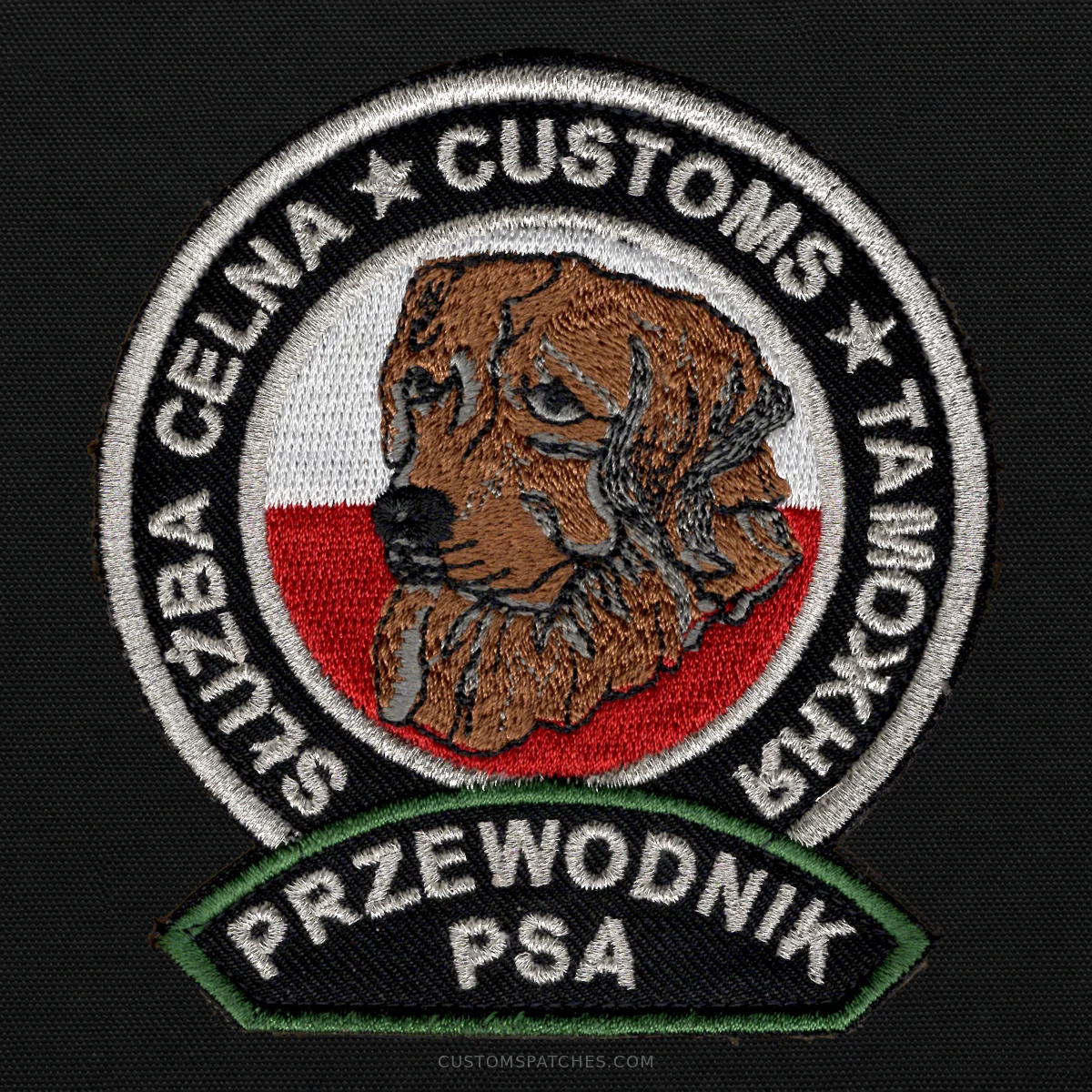 SŁUŻBA CELNA CUSTOMS ТАМОЖНЯ PRZEWODNIK PSA – Customs Service – Poland – Patch