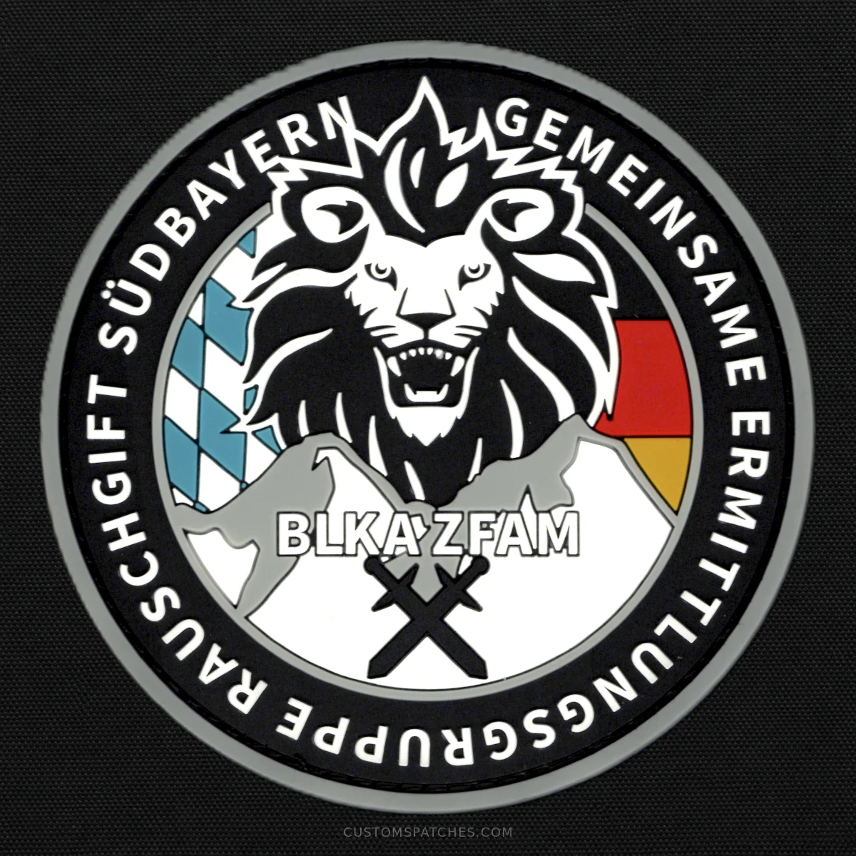 GEMEINSAME ERMITTLUNGSGRUPPE RAUSCHGIFT SÜDBAYERN BLKA ZFAM – Section 500 - Joint Narcotics Investigation Group Southern Bavaria – Germany – Patch