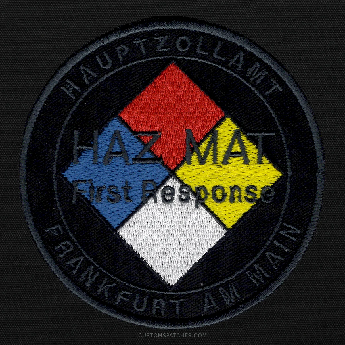 HAUPTZOLLAMT FRANKFURT AM MAIN HAZ MAT First Response – Main Customs Office Frankfurt am Main – Germany – Patch