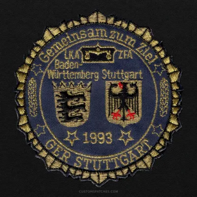 Gemeinsam zum Ziel GER STUTTGART LKA Baden-Württemberg ZFA Stuttgart 1993 – Section 800 - Joint Narcotics Investigation Group Stuttgart – Germany – Patch