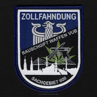 ZOLLFAHNDUNG RAUSCHGIFT WAFFEN VUB SACHGEBIET 600 – Section 600 – Narcotics, Weapons, Prohibitions and Restrictions – Germany – Patch