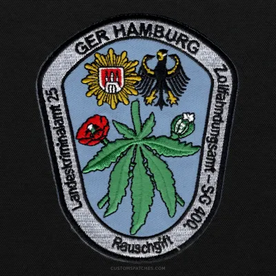 GER HAMBURG Landeskriminalamt 25 Zollfahndungsamt -SG 400. Rauschgift – Section 500 - Joint Narcotics Investigation Group Hamburg – Germany – Patch
