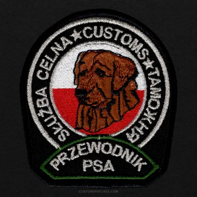 SŁUŻBA CELNA CUSTOMS ТАМОЖНЯ PRZEWODNIK PSA – Customs Service – Poland – Patch