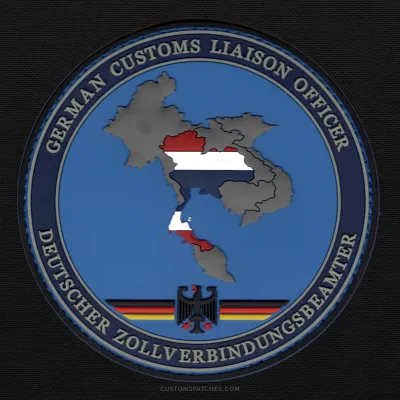 GERMAN CUSTOMS LIAISON OFFICER DEUTSCHER ZOLLVERBINDUNGSBEAMTER – Customs Liaison Officer Bangkok – Germany – Patch