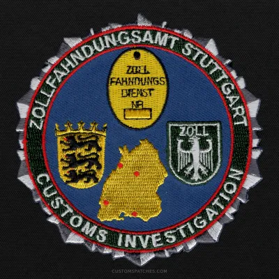 ZOLLFAHNDUNGSAMT STUTTGART CUSTOMS INVESTIGATIONS – Customs Investigation Office Stuttgart – Germany – Patch