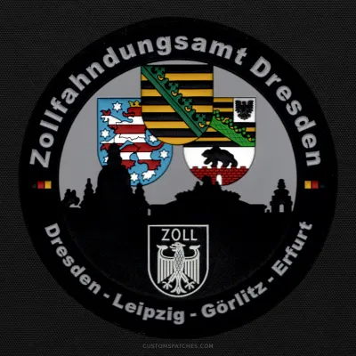 Zollfahndungsamt Dresden Dresden - Leipzig - Görlitz - Erfurt ZOLL – Customs Investigation Office Dresden – Germany – Patch