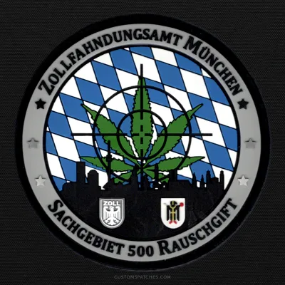 ZOLLFAHNDUNGSAMT MÜNCHEN SACHGEBIET 500 RAUSCHGIFT – Section 500 – Narcotics Investigations Munich – Germany – Patch