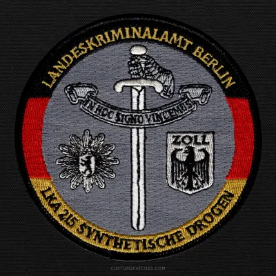 LANDESKRIMINALAMT BERLIN LKA 215 SYNTHETISCHE DROGEN IN HOC SOGNO VINCEMUS ZOLL – Section 600 - Joint Narcotics Investigation Group Berlin – Germany – Patch