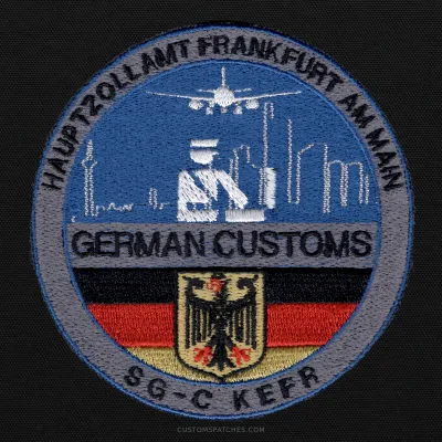 HAUPTZOLLAMT FRANKFURT AM MAIN SG-C KEFR GERMAN CUSTOMS – Passenger Traffic Control Unit Frankfurt am Main – Germany – Patch