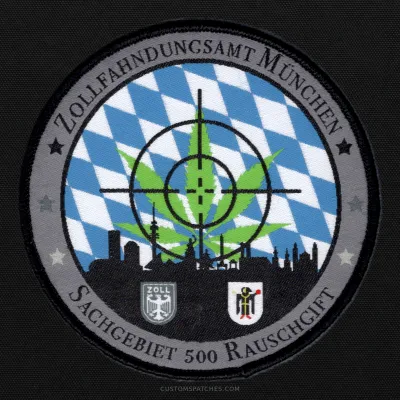 ZOLLFAHNDUNGSAMT MÜNCHEN SACHGEBIET 500 RAUSCHGIFT – Section 500 – Narcotics Investigations Munich – Germany – Patch