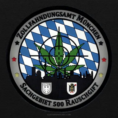 ZOLLFAHNDUNGSAMT MÜNCHEN SACHGEBIET 500 RAUSCHGIFT – Section 500 – Narcotics Investigations Munich – Germany – Patch