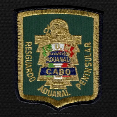 RESGUARDO ADUANAL PENINSULAR E.U.M. SERVICIO ADUANAL CABO – Yucatán Peninsula Customs Guard – Mexico – Patch