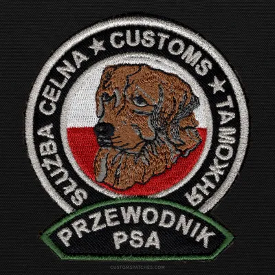 SŁUŻBA CELNA CUSTOMS ТАМОЖНЯ PRZEWODNIK PSA – Customs Service – Poland – Patch