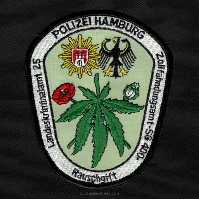 POLIZEI HAMBURG Landeskriminalamt 25 Zollfahndungsamt -SG 400- Rauschgift – Section 500 - Joint Narcotics Investigation Group Hamburg – Germany – Patch