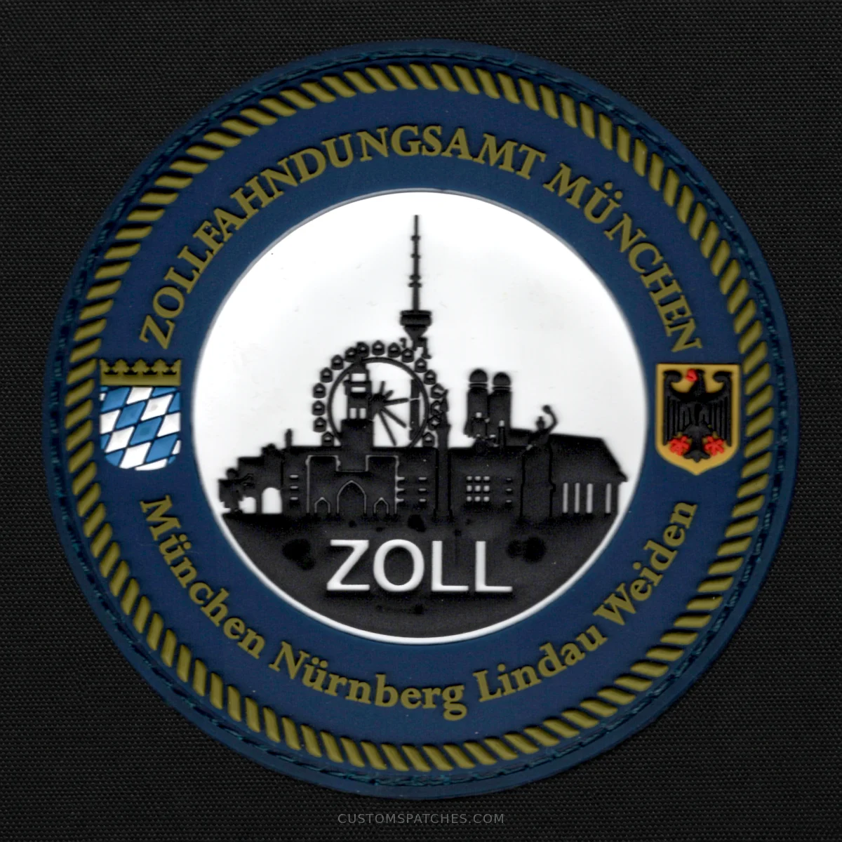 ZOLLFAHNDUNGSAMT MÜNCHEN München Lindau Nürnberg Weiden – Customs Investigation Office Munich – Germany – Patch