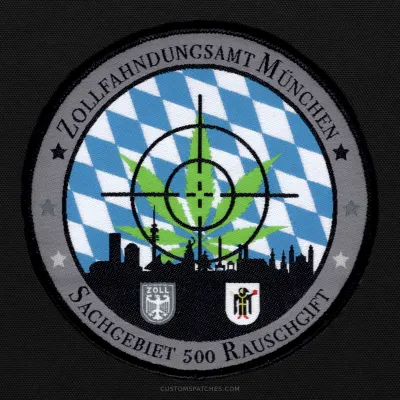 ZOLLFAHNDUNGSAMT MÜNCHEN SACHGEBIET 500 RAUSCHGIFT – Section 500 – Narcotics Investigations Munich – Germany – Patch