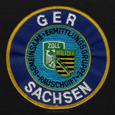 GER SACHSEN GEMEINSAME ERMITTLUNGSGRUPPE RAUSCHGIFT ZOLL POLIZEI – Section 500 - Joint Narcotics Investigation Group Saxony – Germany – Patch